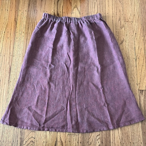 FLAX 100% Linen Skirt M - Picture 1 of 4